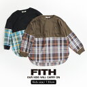 【kids】【130cm】 FITH フィス　ウォッシャブルニット切替Tシャツ 218302【RCP】キッズ 羽織り