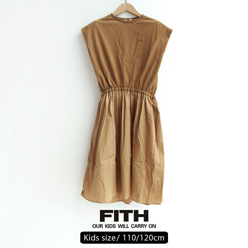 【kids】【110cm-120cm】FITH フィス 天竺＆ガーゼ膝下ワンピース 232913【RCP】2023SS キッズ
