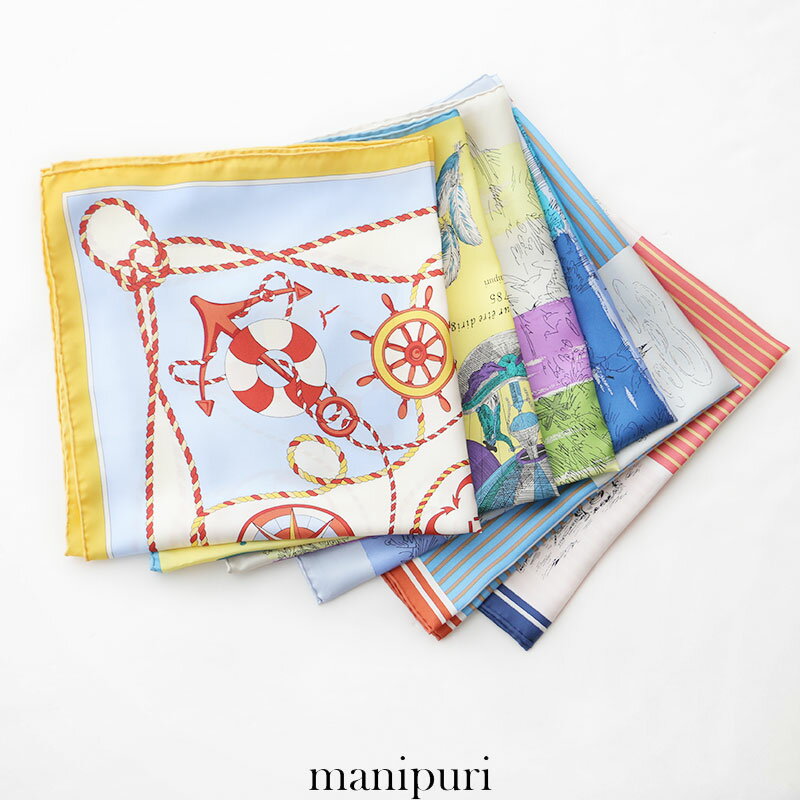 manipuri マニプリ　65×65 シルクスカーフ 65*65【RCP】のサムネイル