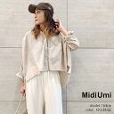 MidiUmi ミディウミ shoulder gather wide shirt ショルダーギャザーワイドシャツ 1-739485【RCP】2024SS ブラウス