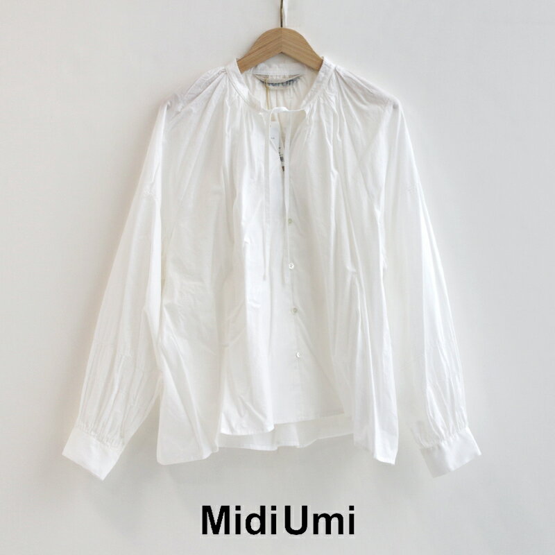 MidiUmi ミディウミ smock tunic ボリュームスリーブレーススモック 1-739468【RCP】2024SS ブラウス