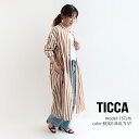 TICCA×MMN ティッカ　ノーカラースクエアビッグロングシャツ TBKA-157/TBKA-184