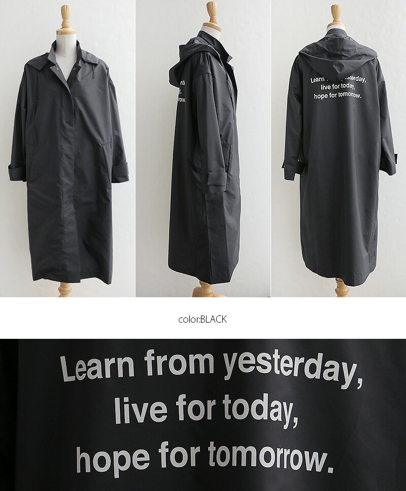 ＼SUMMER SALE／【30％OFF】TICCA ティッカ　バックロゴ入りフードチェスターレインコート TAIS-181【RCP】梅雨 レイングッズ*