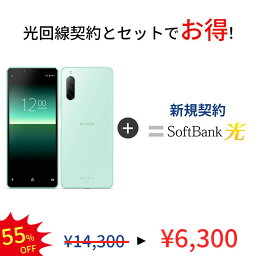 【光回線＆中古端末セット】Xperia 10 ll SOV43 64GB ランクB SoftBank 光 セット Android　アンドロイド ソフトバンク 保証