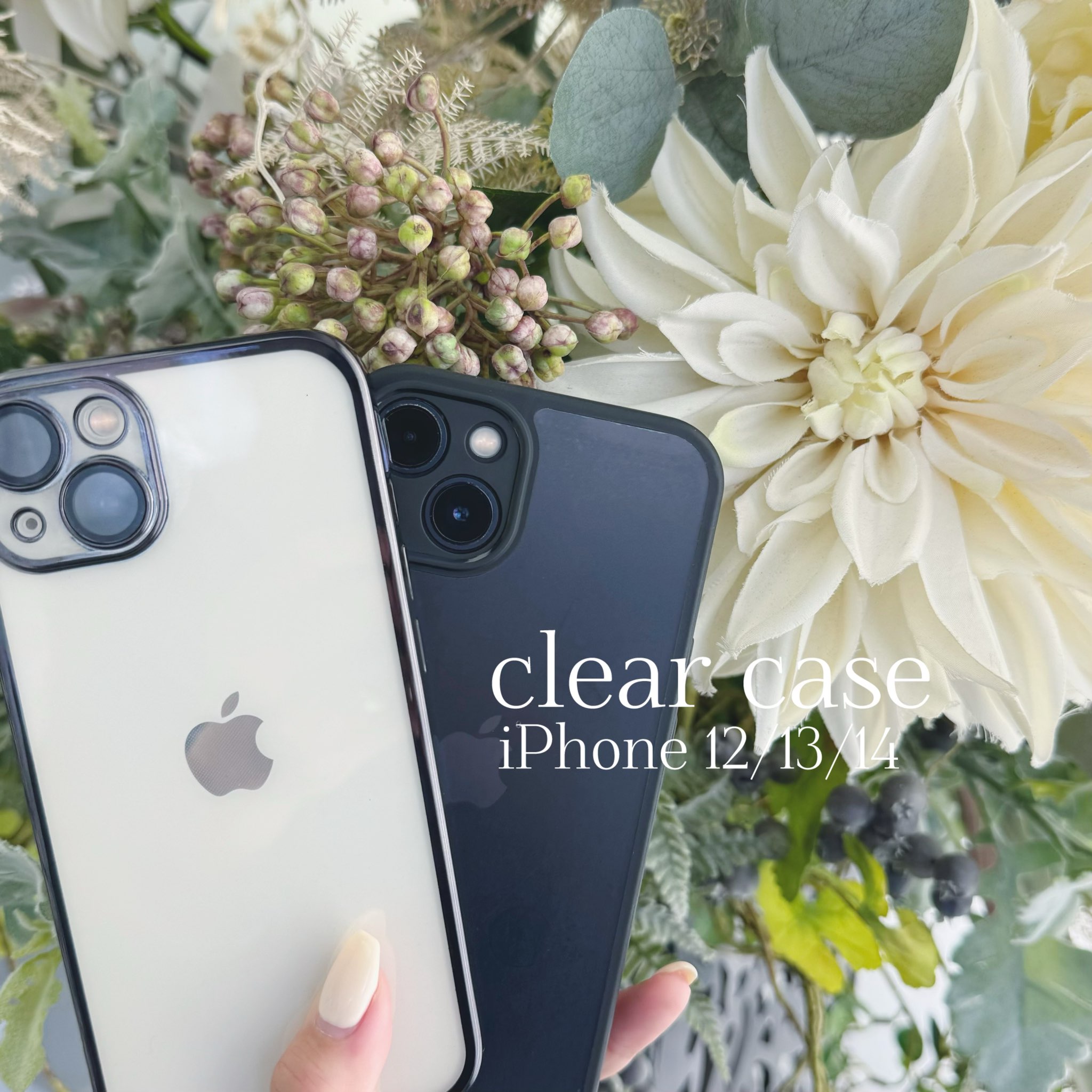 樂天商城 - 【送料無料】iPhoneケース iPhone12/13/14対応 クリア マット 韓国 かわいい 耐衝撃