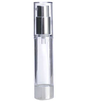 【メール便200円】クリアプラボトル・エアーレス[20ml]／1個透明 詰め替え 容器 プラスチック アトマイザー 手作り …