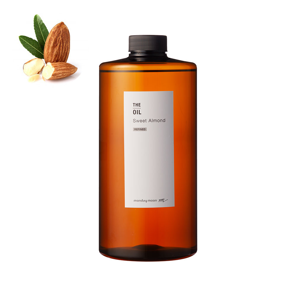 スイートアーモンドオイル・精製／1000ml（クリア・Refined）【100% 無添加 植物性 乾燥肌 保湿 手作り コスメ 手づ…