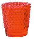 キャンドルホルダー・ホビネルグラス・ルビー／1個ガラス 赤 おしゃれ 手作り キャンドル バーツ 原料 材料 素材 インテリア 小物入れ