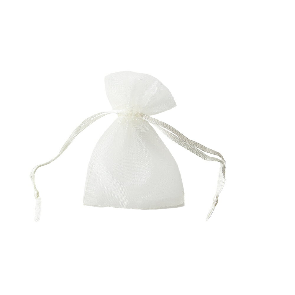 シアーバッグ・ペールイエロー・SS/1枚ラッピング サシェ 巾着 アクセサリー 入れ ハーブ ポプリ 中が見える におい袋に バスソルト ハーブバス 人気 やや...