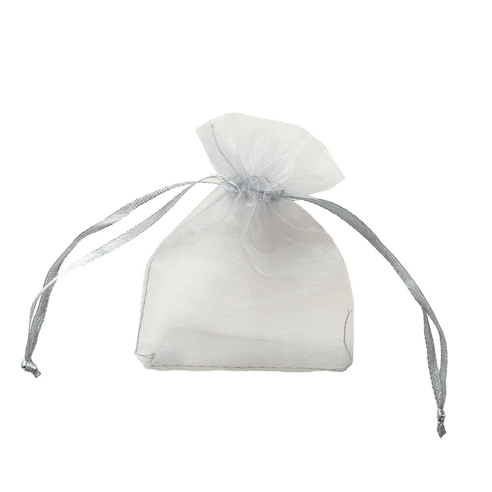 シアーバッグ・パールグレー・S/1枚 ラッピング サシェ 巾着 アクセサリー 入れ ハーブ ポプリ 中が見える におい袋に バスソルト ハーブバス 人気 パステ...