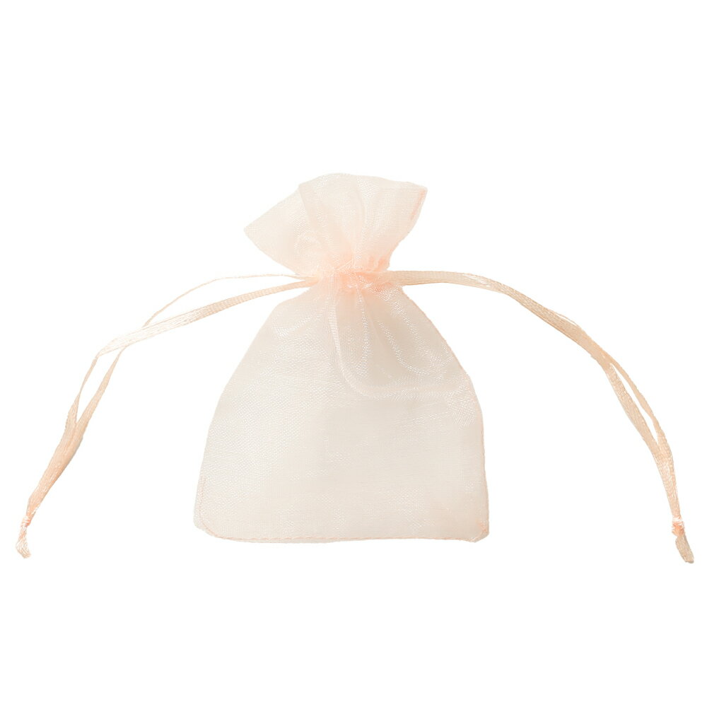 シアーバッグ・シェルピンク・S/1枚 ラッピング サシェ 巾着 アクセサリー 入れ ハーブ ポプリ 中が見える におい袋に バスソルト ハーブバス 人気 パステ...