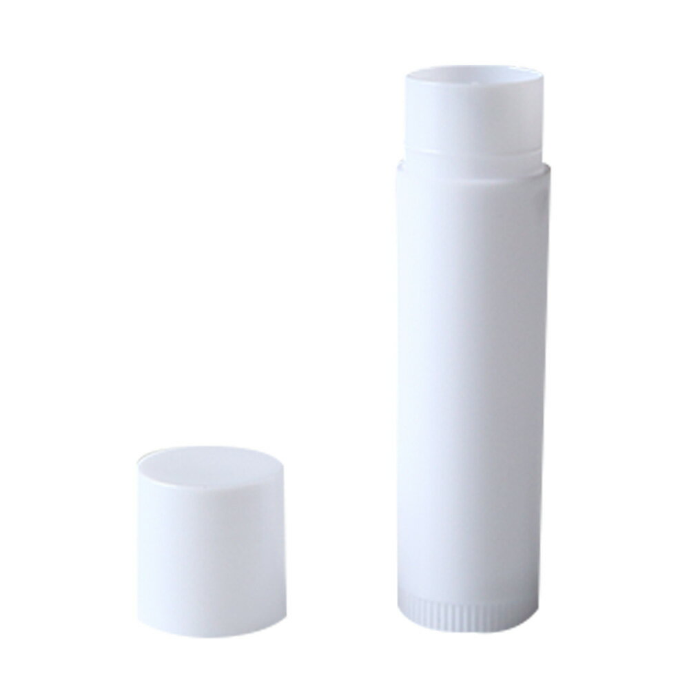 【P10倍】ホワイトリップバームチューブ[M]／1個 リップクリーム 繰り出し 容器 白色 詰め替え容器 アトマイザー 手作り コスメ 手づくり 化粧品