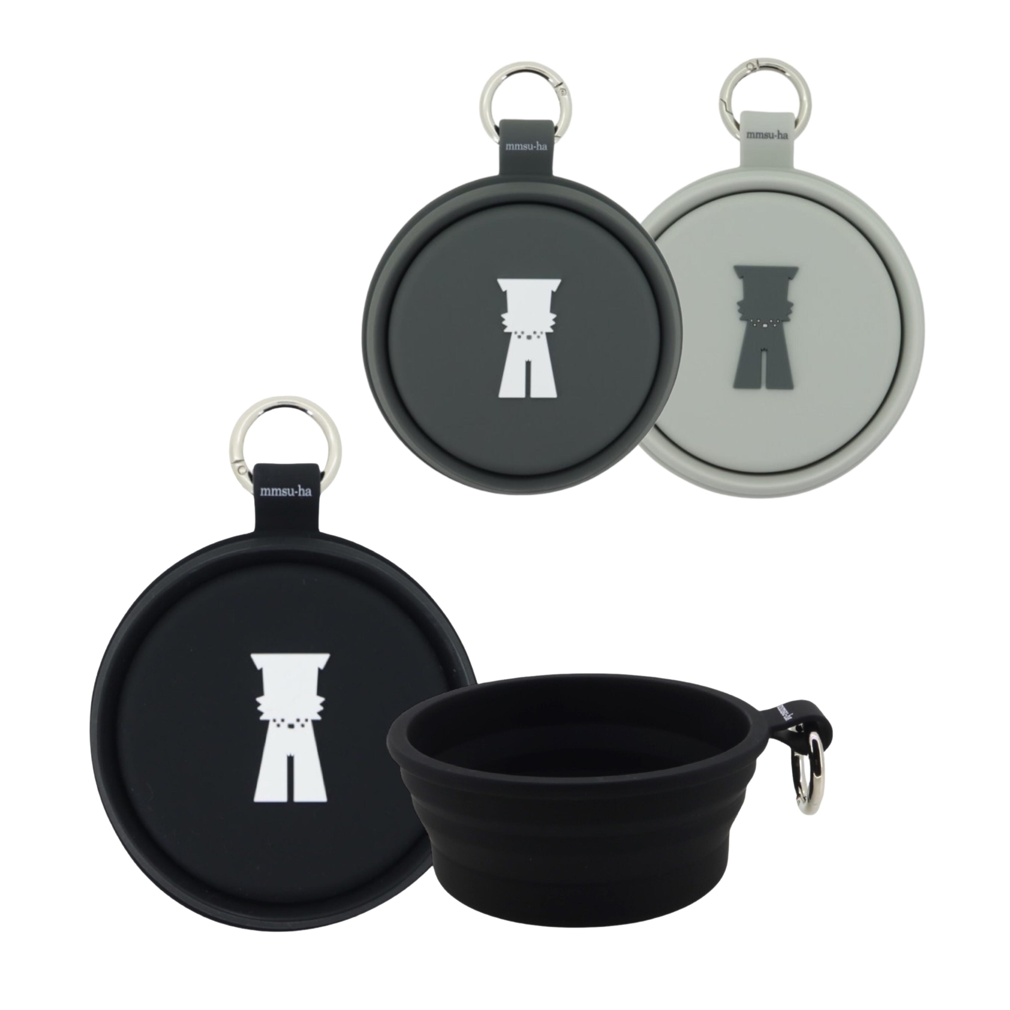 mmsu-ha【折りたたみシリコンボウル】su-ha kun 犬 猫 ペット 食器 フードボウル 水飲み 軽量 カラビナ..