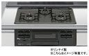 サンウェーブ 加熱機器●3口コンロ ホーロートップタイプ●無水片面焼グリル●ドロップインコンロ ブラックR1633D0WHK