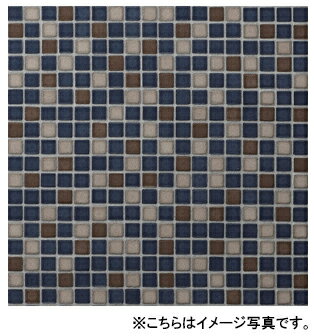 日本デコラックス モザイコ トレリス(8mm角タイル柄)キッチンパネル(バスルーム・サニタリー・トイレスペース兼用)GX-3905LT エンボス仕様 ブルーブラウン●サイズ3mm×910mm×1820mm (3×6版)●3mm厚で凸凹感を演出
