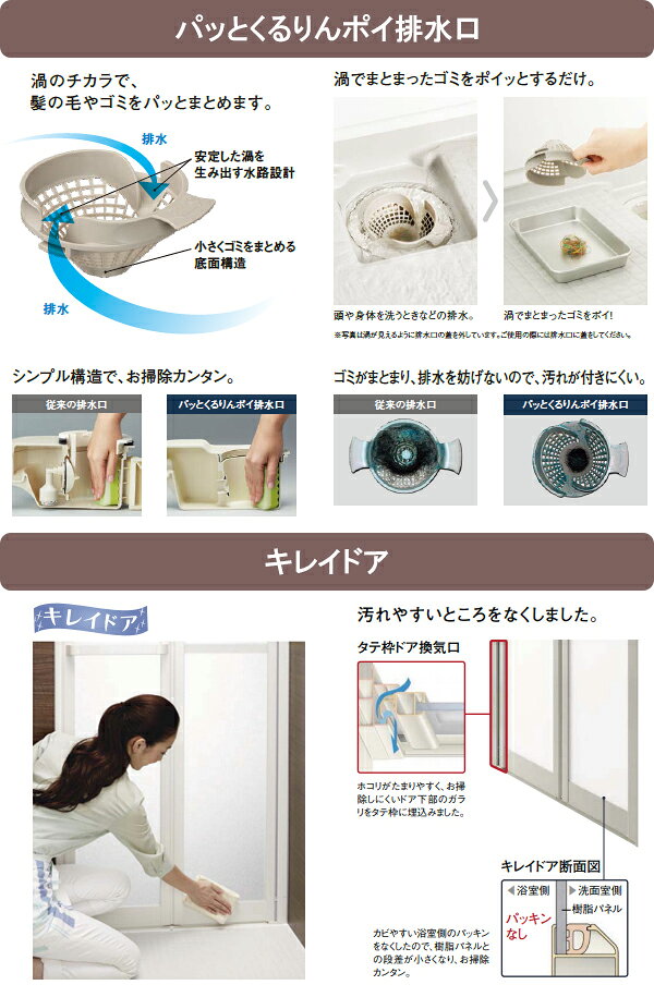 PHショップ楽天市場店の【納期遅延解消】LIXIL リクシル システムバス リデア●1616タイプ(浴室内寸法1600×1600mm)●CタイプBDUS-1616LBC｜アングル2