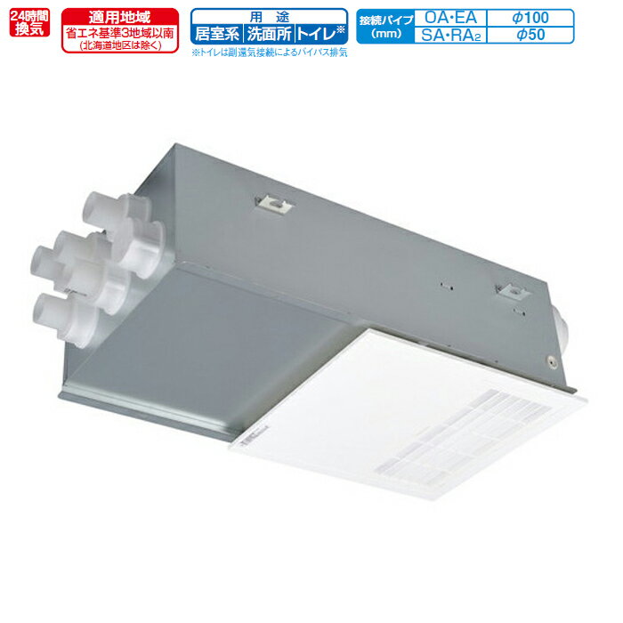 三菱 換気扇・ロスナイ 本体 24時間換気システム（熱交換） カセット型・大風量タイプ VL-11ZF2 天井カセット形 大風量タイプ 紙製全熱交換器