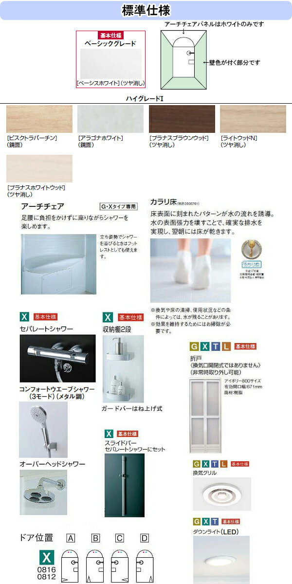 TOTO シャワールーム●JSV-Xタイプ 0816サイズ 内法寸法:D800×W1550×H2030mm●オーバーヘッドシャワー・アーチチェア付JSV0816UX●シャワーユニット●シャワーブース 3
