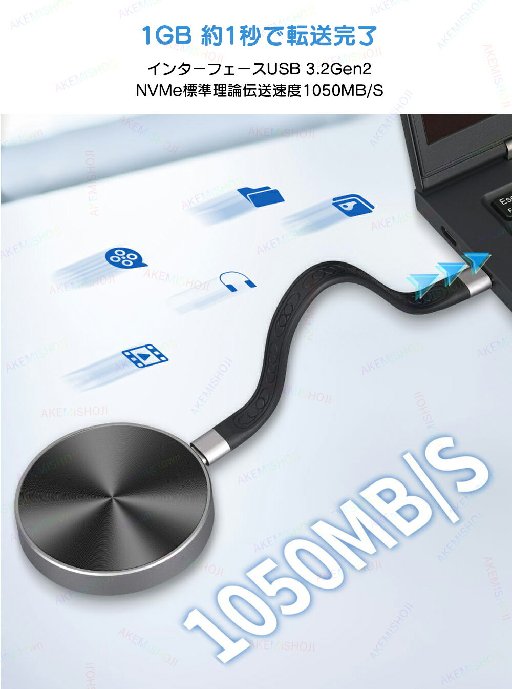 SSD ���դ� ����SSD �ݡ����֥�SSD USB3.2 Gen2 Ķ��®SSD �����ɤ߽Ф�®�� 1050MB/s ���� Ķ�������� ������ 512G 1TB 2TB ����ѥ��� �ݡ����֥� Ķ�����߷� Type C �����֥� ��®ž�� �ƥ��Ͽ�� ��Ǽ���դ� ����ߥ˥����� Android/IOS/Mac/Windows/Linux iPhone15