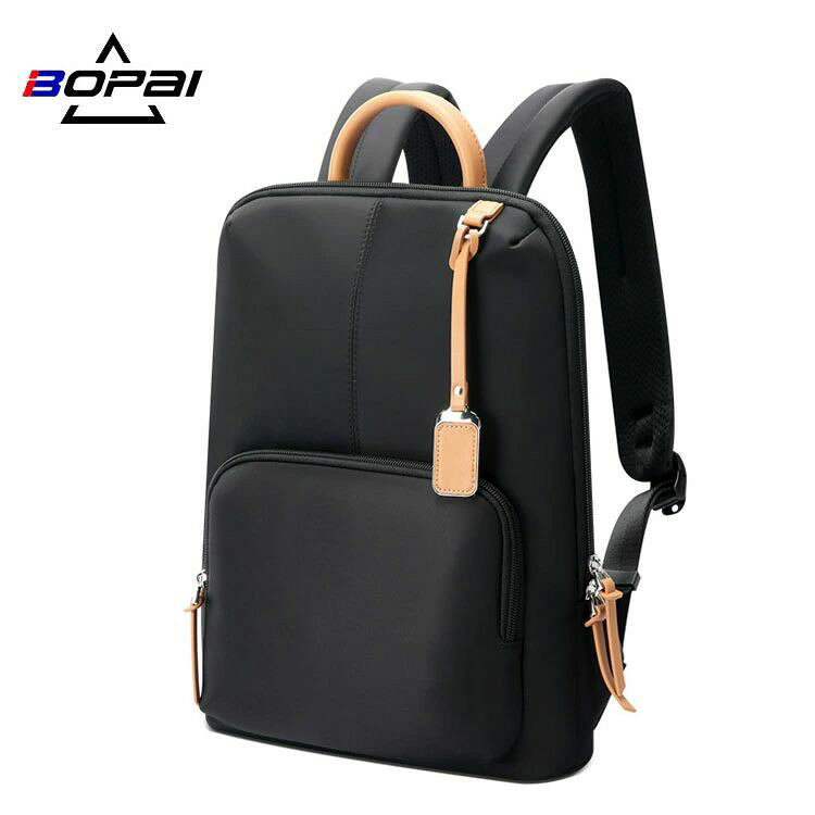 商品名 ビジネスリュック PC収納 サイズ ■ブランド：BOPAI ■本体サイズ：約縦幅36cm×横幅30cm×マチ10cm ■重量：約0.73kg ■色：ブラック、ピンク ■容量：PC-14inchまで対応可能 ※人の手にての計測となります為、サイズにつきましては1〜2cmの誤差が生じる場合がございます。 商品説明 ・カジュアルな雰囲気で人気の高いの新作が登場! ・とっても軽量でタブレットやノートPCに持ち運びに便利なノートPCケースとなります。 ・防水/撥水加工が施されている上、衝撃吸収クッションが内蔵されている為、大切な機器をしっかりと保護します。 ・ 手提げは収納が可能な為、通勤、通学、アウトドアと様々なシーンで大活躍間違いなしです。 ・ シンプルで無駄のない洗練されたデザインの為、ビジネスやカジュアルなどどのようなスタイルにもマッチ。 ・いつも荷物が多いママさんにも、流行りに敏感な学生さんにもおすすめなおしゃれリュックです。 ・A4サイズ、軽い、お弁当が入るなどのオフィス・ビジネスシーンでの実用性はもちろん、カジュアルな通勤スタイルからスーツにも合わせられるおしゃれさも備えた通勤バッグ。 用途 ビジネス：通勤用 通学用 新生活 就職活動 就活 普段使い 面接 転職 リクルート カジュアル：おでかけ 旅行 デート イベント：クリスマス バレンタイン ホワイトデー 敬老の日 父の日 ギフト：誕生日 バースデー 送別会 入学 卒業 就職祝い プレゼント 注意事項 1.PC、環境、光の具合等により、色のイメージが画像と若干異なる場合が御座います。 2.製造上、細かな汚れやシワ糸のほつれが発生する場合がございます。度を超して痛みのある場合には弊社までご連絡下さい 関連キーワード 通勤用 通勤バッグ 通勤用バッグ 通勤リュック 通勤用リュック 通勤用リュックサック 通勤用バッグパック 20代 30代 40代 50代 レディースバッグ 女性 レディースカバン 女性用かばん 人気 ブランド シンプル おしゃれ カジュアル スタイリッシュ スマート ビジネス ビジネスカジュアル ビジカジ オフィスカジュアル プレゼント ギフト お祝い ラッピング 小さい 小さめ 軽量 セットアップ 出張