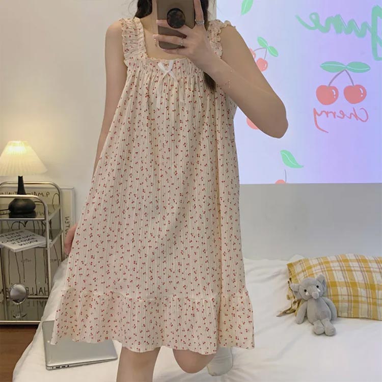 ルームウェア レディース 春 夏 キャミソールワンピース ノースリーブ 大人可愛い パジャマ 部屋着 ナイトウエア 綿 フリル 寝巻き 女性 おしゃれ タンクト...