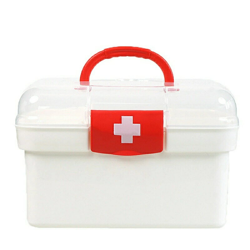 薬箱 収納ボックス けが 救急ボックス 救急箱 防災セット 救急車デザイン 家庭用 小物収納 大容量 ボックス 防災グッズ 薬収納 日用品収納 持ち運び 軽量 小物入れ 薬ケース おしゃれ 応急手当 二層