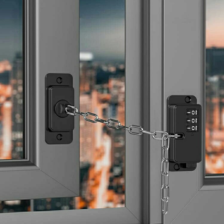 窓 冷蔵庫ロック ストッパー 送料無料 引き戸 ドアロック 鍵 開けっ放し防止 冷蔵...