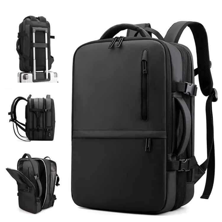 撥水 16インチ 大容量 多機能 メンズ ブラック ビジネスカバン リュックサック ビジネスリュック ノートPC 通学 A4 出張 通勤 軽量 サイズ バッグ リュック 3WAY ビジネス鞄 PC ビジネスバッグ 防水 ビジネス(4)