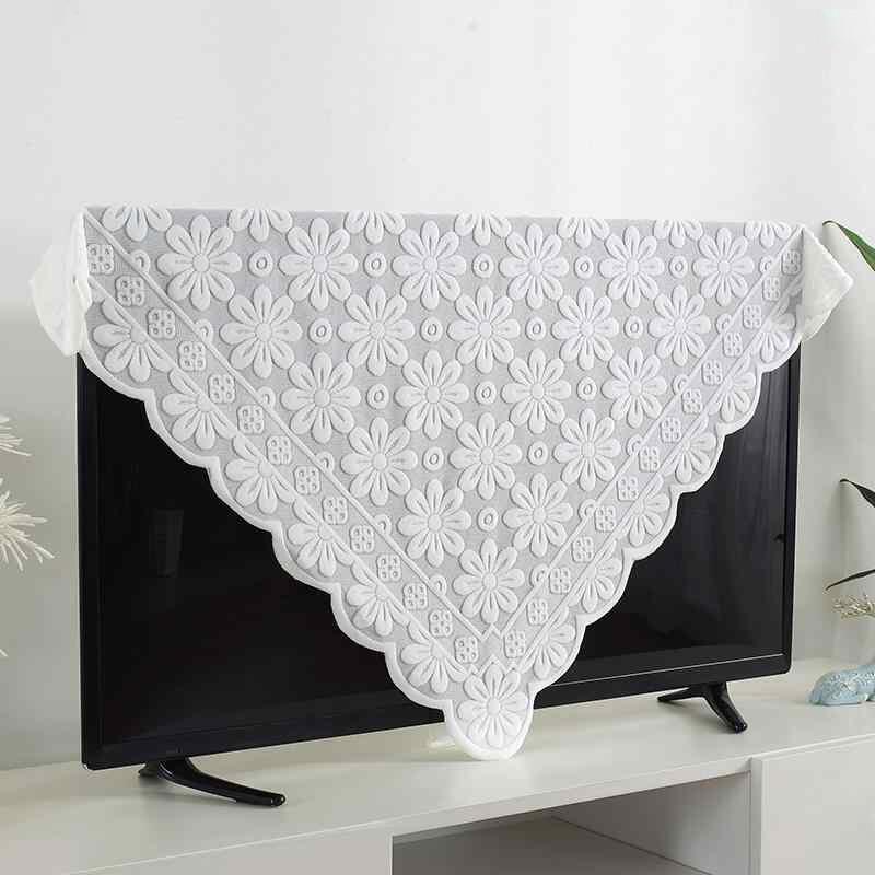 テレビカバー 布 液晶 保護 防塵 ほこりよけ インテリア クロス レース 洗濯機 冷...