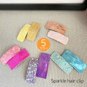 【お買い物マラソンP10倍+10%オフクーポン】スパークルヘアクリップ【2個セット】バレッタ 女の子 ヘアアクセ リンクコーデ かわいい 通園 通学 発表会 大...