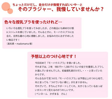 【あす楽対応・メール便対応】【日本助産師会推奨商品】【ランキング1位獲得】マタニティ＆授乳ブラ・授乳用ブラジャーモーハウスブラ（モーブラ）・バイリーン仕様（LLスリム、LL）