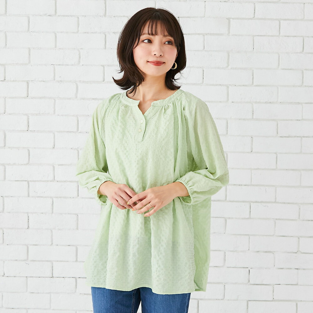 授乳服 ショートカフタン《モーハウス マタニティ トップス 長袖 吸水速乾 サイドスリットタイプ授乳口 洗濯機OK 日本製 授乳服のモーハウス》