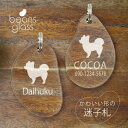 迷子札 【 ポメラニアン 柴犬カット 】 ビーンズ グラス ペット グッズ アンブレラマーカー 名前 極小 ネームプレート 名札 おしゃれ かわいい プレゼント...
