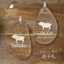 迷子札 【 マイクロブタ 】 ビーンズ グラス ペット グッズ アンブレラマーカー 名前 極小 ネームプレート 名札 おしゃれ かわいい プレゼント 軽量 ネームタグ ギフト 軽い 小さい 小動物