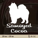 【送料無料】 車 ステッカー 【 サモエド 】Lサイズ ペット カー ペットステッカー かわいい シンプル カッティングシート グッズ 屋外 おしゃれ オーダー 名前 シール 可愛い 転写式 犬