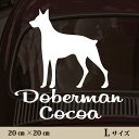 車 ステッカー 【 ドーベルマン 】L ペット カー ペットステッカー かわいい シンプル カッティングシート グッズ 屋外 おしゃれ オーダー 名前 シール ...