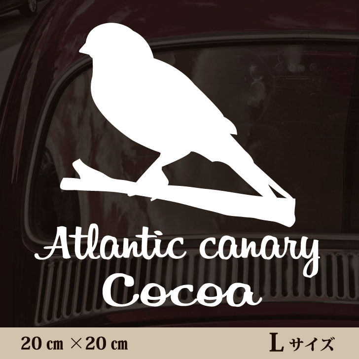 車 ステッカー 【 カナリア 】L ペット カー ペットステッカー かわいい シンプル カッティングシート グッズ 屋外 おしゃれ オーダー 名前 シール 可愛い 転写式 鳥
