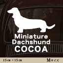 車 ステッカー 【 ミニチュアダックスフンド 】Mサイズ ペット カー ペットステッカー かわいい シンプル カッティングシート グッズ 屋外 おしゃれ オーダ...