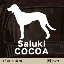 【送料無料】 車 ステッカー 【 サルーキ 】Mサイズ ペット カー ペットステッカー かわいい シンプル カッティングシート グッズ 屋外 おしゃれ オーダー 名前 シール 可愛い 転写式 犬