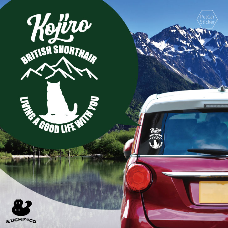 デザイン カーステッカー 【 ブリティッシュショートヘア 】 車 ステッカー シール ペット プレゼント 記念 贈り物 カッティングシート オーダーメイド リア ガラス おしゃれ かっこいい シンプル かわいい ねこ 猫 cat にゃんこ オリジナル