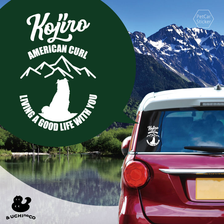 【 BLACK FRIDAY中 P5倍 】 デザイン カーステッカー 【 アメリカンカール 】 車 ステッカー シール ペット プレゼント 記念 贈り物 カッテ...