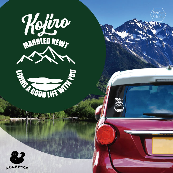【 BLACK FRIDAY中 P5倍 】 デザイン カーステッカー 【 マダライモリ 】 車 ステッカー シール ペット プレゼント 記念 贈り物 カッティン...