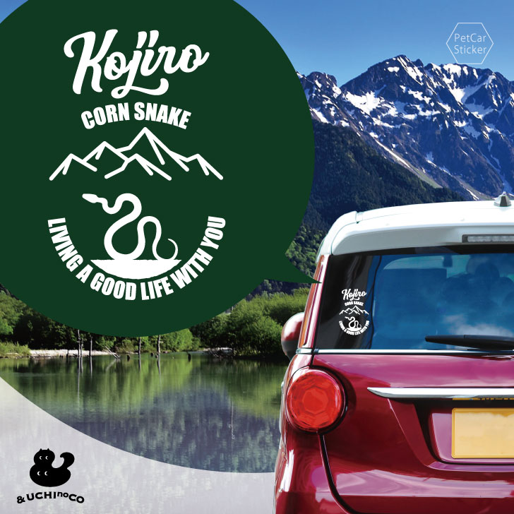 【 BLACK FRIDAY中 P5倍 】 デザイン カーステッカー 【 コーンスネーク 】 車 ステッカー シール ペット プレゼント 記念 贈り物 カッティ...