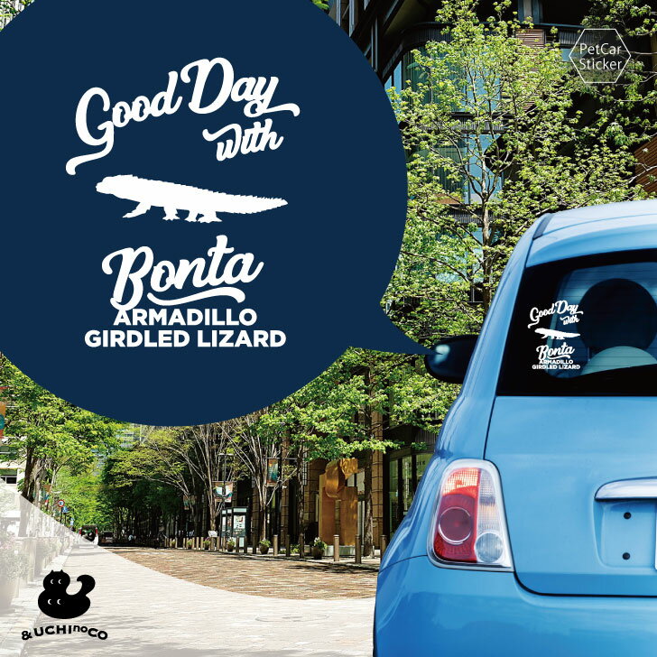 【 BLACK FRIDAY中 P5倍 】 デザイン カーステッカー 【 アルマジロトカゲ 】 車 ステッカー シール ペット プレゼント 記念 贈り物 カッテ...