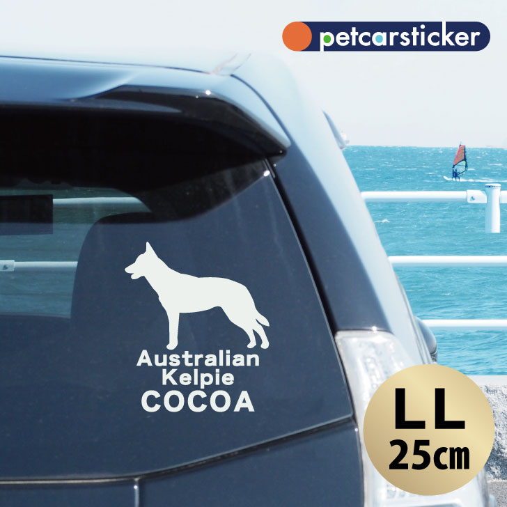 【 BLACK FRIDAY中 P5倍 】 車 ステッカー 【 オーストラリアンケルピー 】【LL】 かわいい シンプル ..