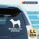 【 マラソン中 P5倍 】車 ステッカー 【 四国犬 】【LL】 かわいい シンプル カーステッカー カッティングシート グッズ プレゼント おしゃれ オーダー...