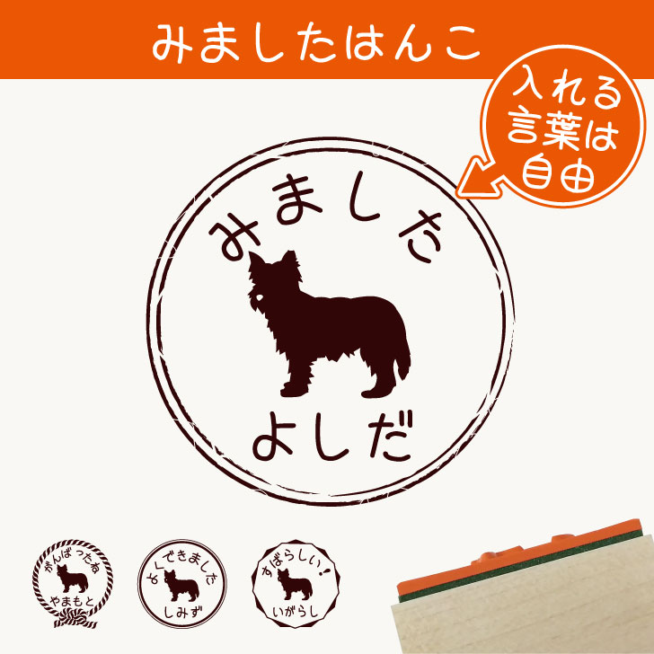【 マラソン中 P5倍 】 みました はんこ 【 ケアーンテリア 】 スタンプ ゴム印 評価印 見ました 先生 プレゼント かわいい イラスト ペット グッズ ききました オーダー 名前 犬