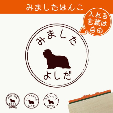 【送料無料】 みました はんこ 【 ビアデッドコリー 】 スタンプ ゴム印 評価印 見ました 先生 プレゼント かわいい イラスト ペット グッズ ききました オーダー 名前 犬