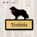 表札【ボーダーコリー】 M ネームプレート ペット 犬 グッズ マンション アパート 戸建て ギフト 宅配ボックス ポスト