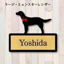 【 マラソン中 P5倍 】表札【ラージミュンスターレンダー】 M ネームプレート ペット 犬 グッズ マンション アパート 戸建て ギフト 宅配ボックス ポスト